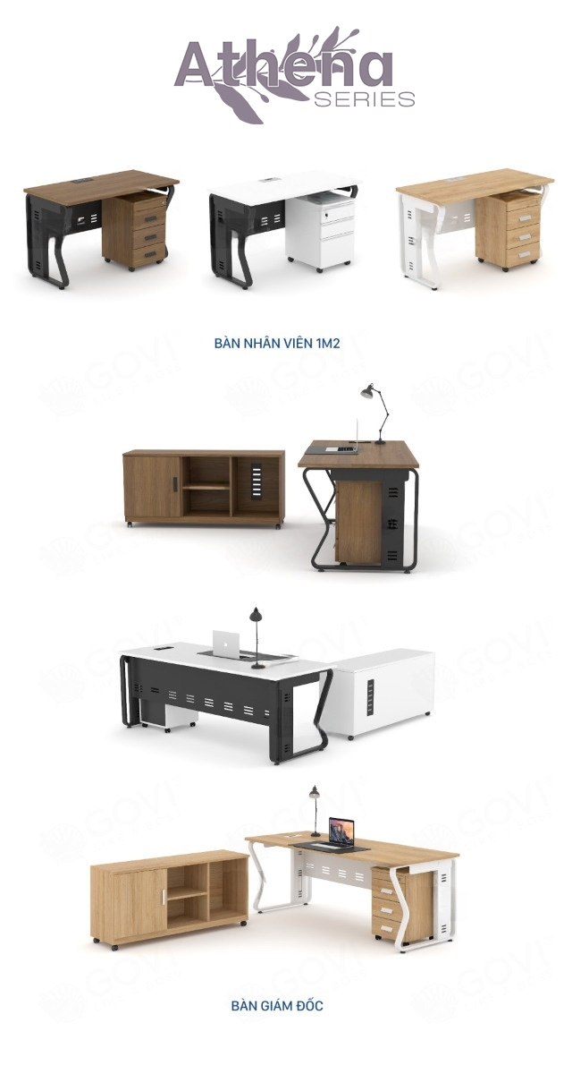 Ảnh mô tả sản phẩm - Bàn làm việc 1m2 Athena AT1206-TD