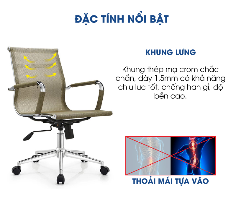 Ảnh mô tả sản phẩm - Ghế xoay văn phòng Andromedae AD01T-XR