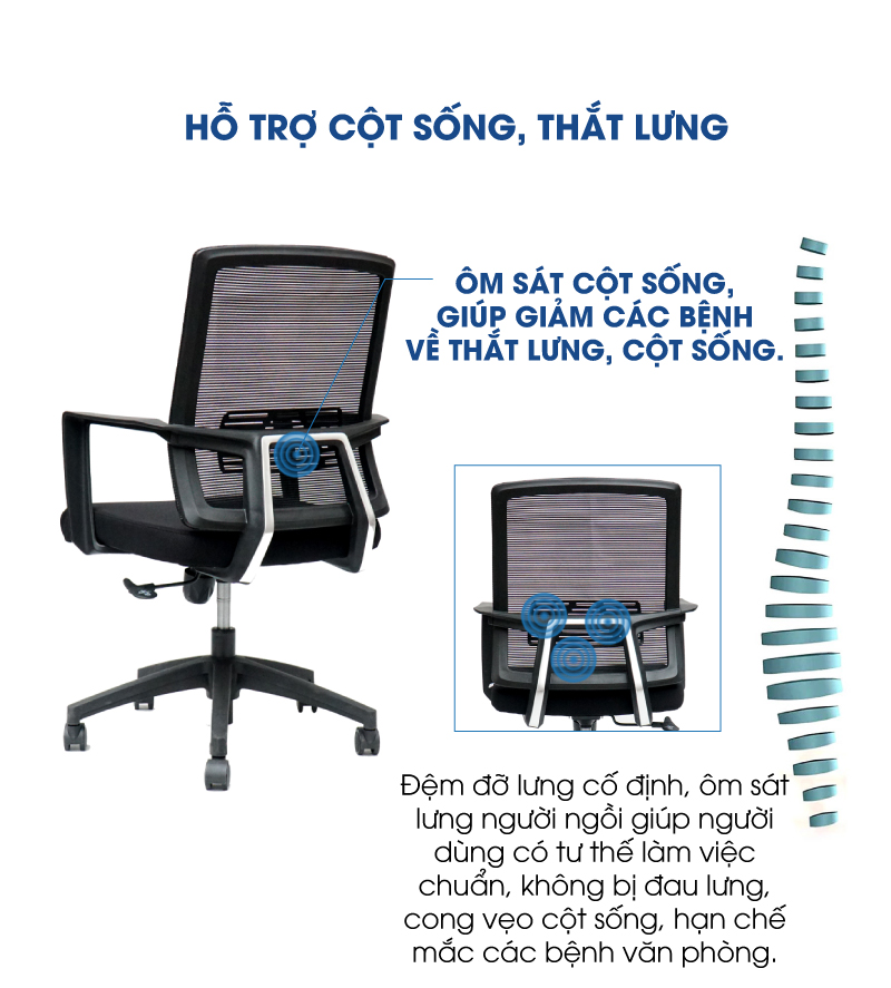 Ảnh mô tả sản phẩm - Ghế xoay văn phòng Lynx L10