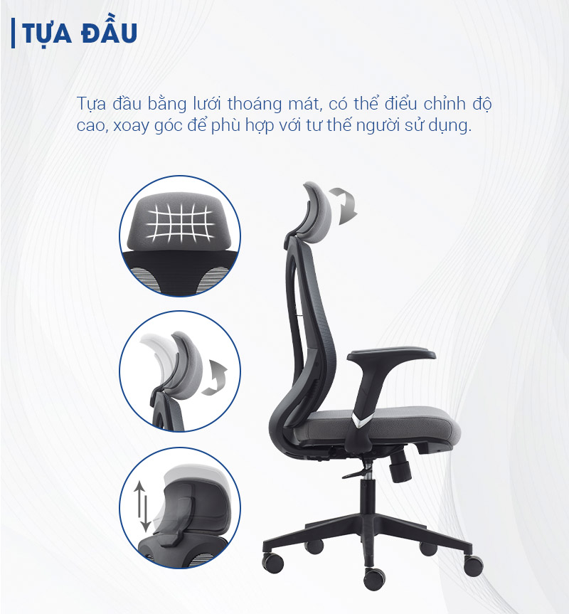 Ảnh mô tả sản phẩm - Ghế xoay văn phòng Xerath X679A