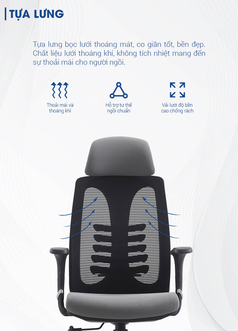 Ảnh mô tả sản phẩm - Ghế xoay văn phòng Xerath X679A
