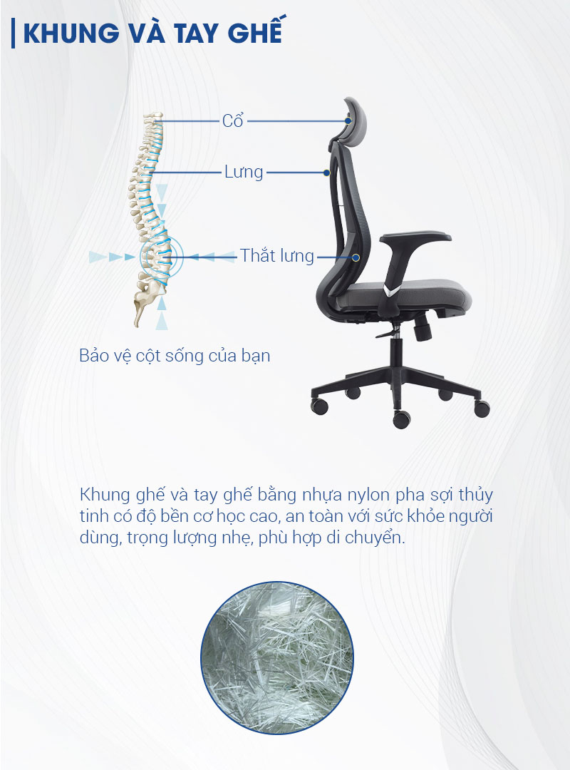 Ảnh mô tả sản phẩm - Ghế xoay văn phòng Xerath X679A