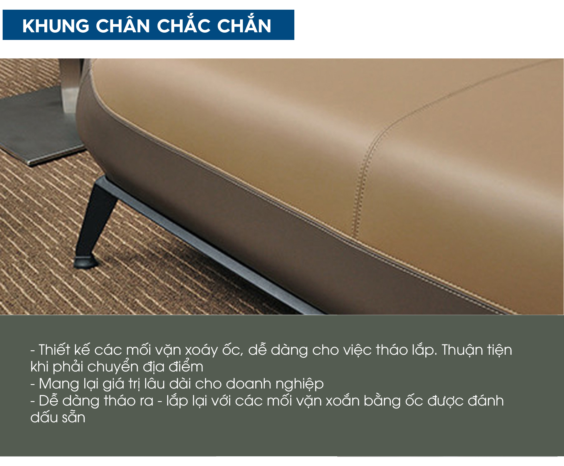Ảnh mô tả sản phẩm - Sofa văng da cao cấp SF186