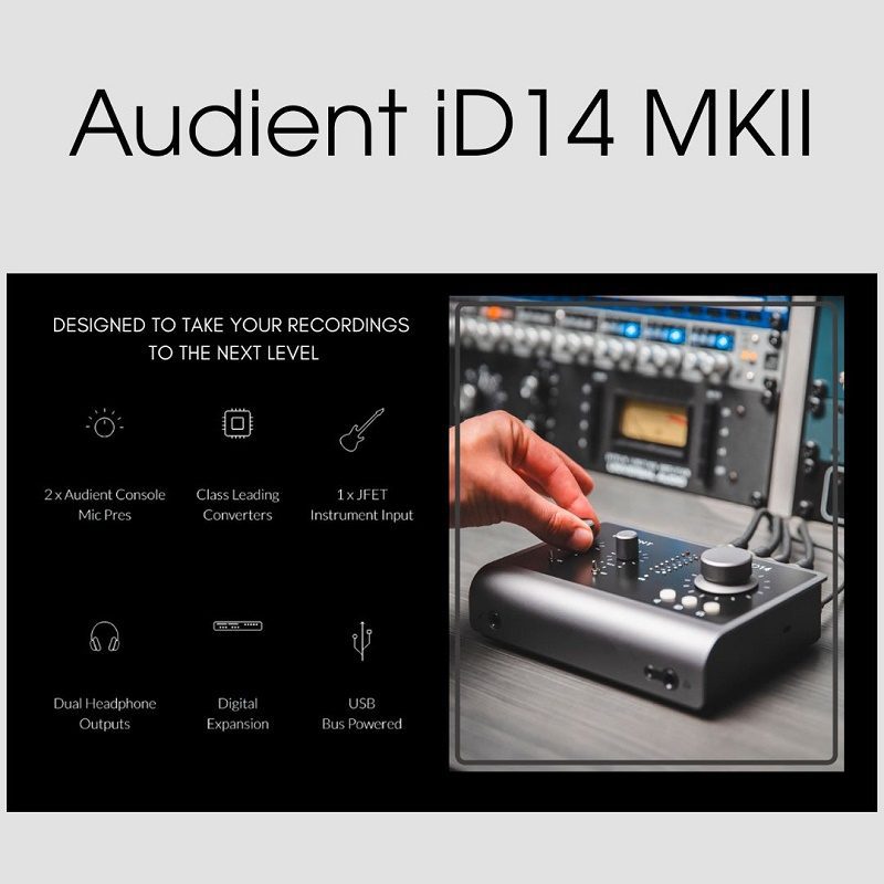 Sound Card Audient iD14 MKII - Sound Card Thu Âm Cao Cấp