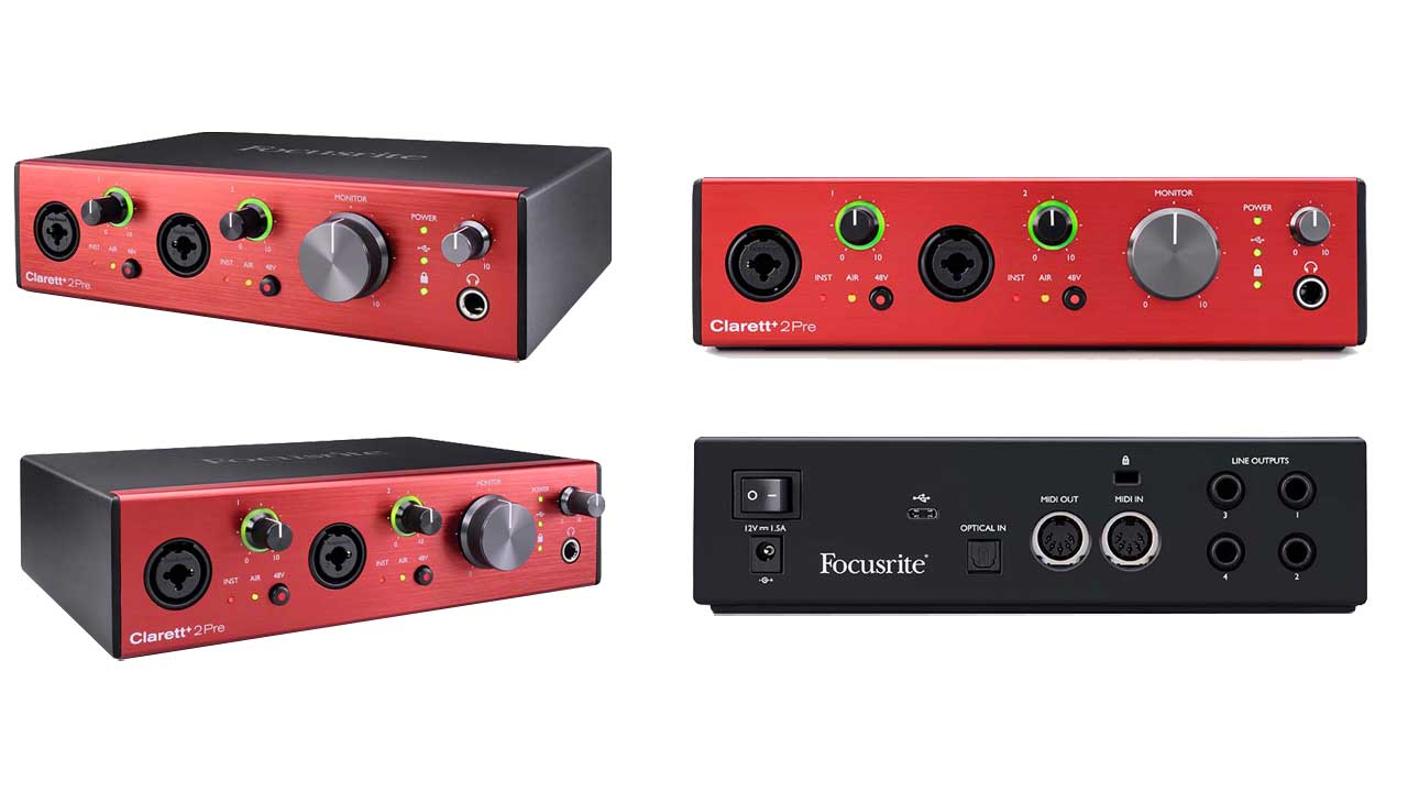 Soundcard Focusrite clarett+ 2pre USB type C thu âm chuyên nghiệp chính hãng